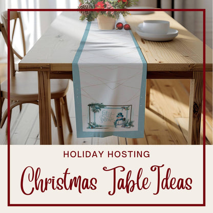 Festive Frosty Table Runner (Cotton, Poly) - ZumBuys