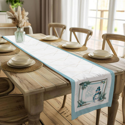 Festive Frosty Table Runner (Cotton, Poly) - ZumBuys