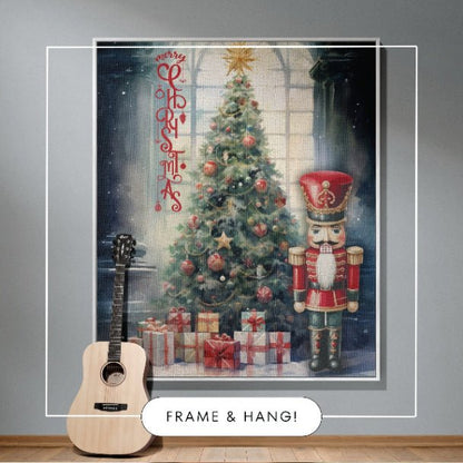 Festive Nutcracker Greetings Woven Blankets - ZumBuys