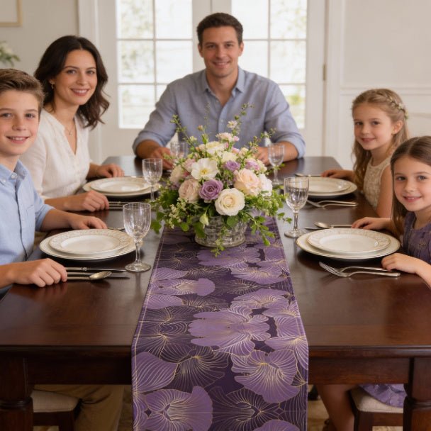 Floral Elegance Table Runner (Cotton, Poly) - ZumBuys