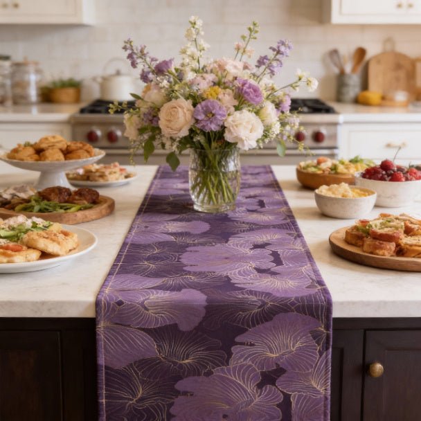 Floral Elegance Table Runner (Cotton, Poly) - ZumBuys