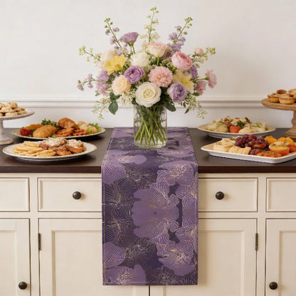 Floral Elegance Table Runner (Cotton, Poly) - ZumBuys