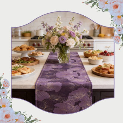 Floral Elegance Table Runner (Cotton, Poly) - ZumBuys