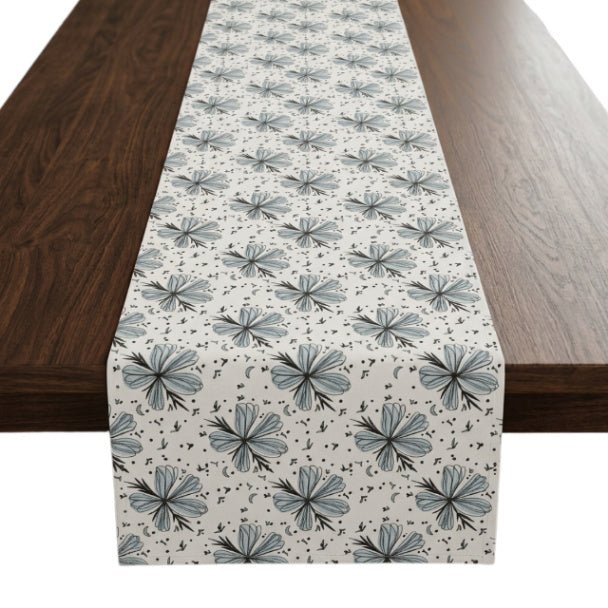 Floretta Table Runner – Blue Floral Farmhouse Table Decor (16x72 or 16x90) - ZumBuys