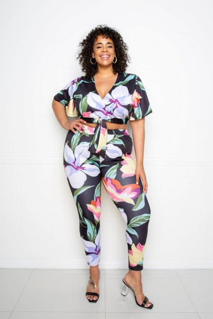 Flower Jogger & Top Set - ZumBuys