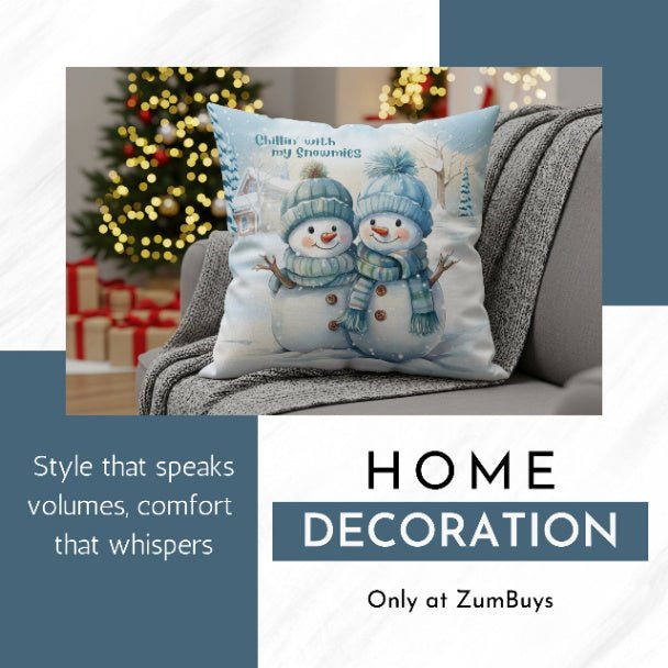 Frosty Friends Square Pillow Cover - ZumBuys