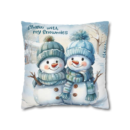 Frosty Friends Square Pillow Cover - ZumBuys
