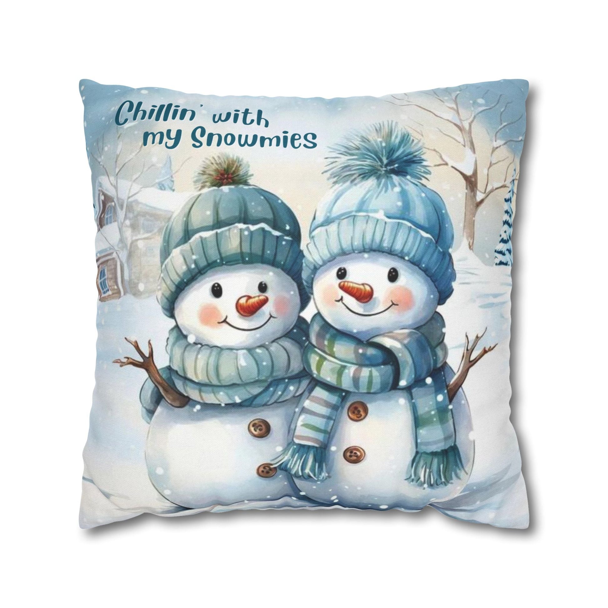 Frosty Friends Square Pillow Cover - ZumBuys