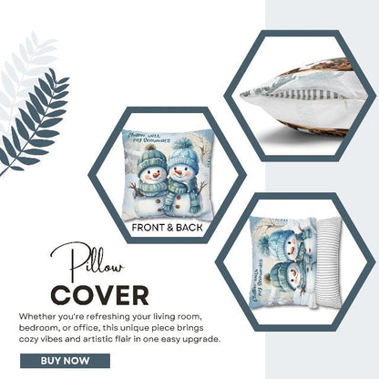 Frosty Friends Square Pillow Cover - ZumBuys