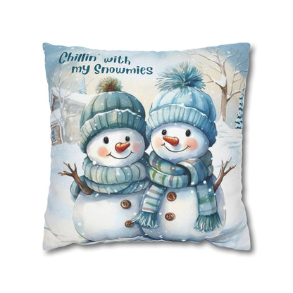 Frosty Friends Square Pillow Cover - ZumBuys