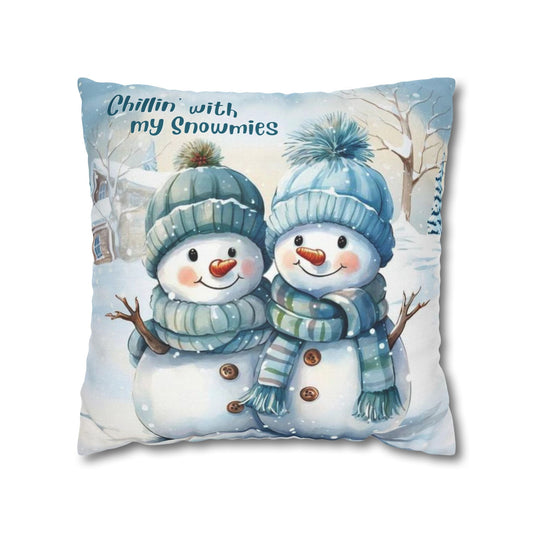Frosty Friends Square Pillow Cover - ZumBuys