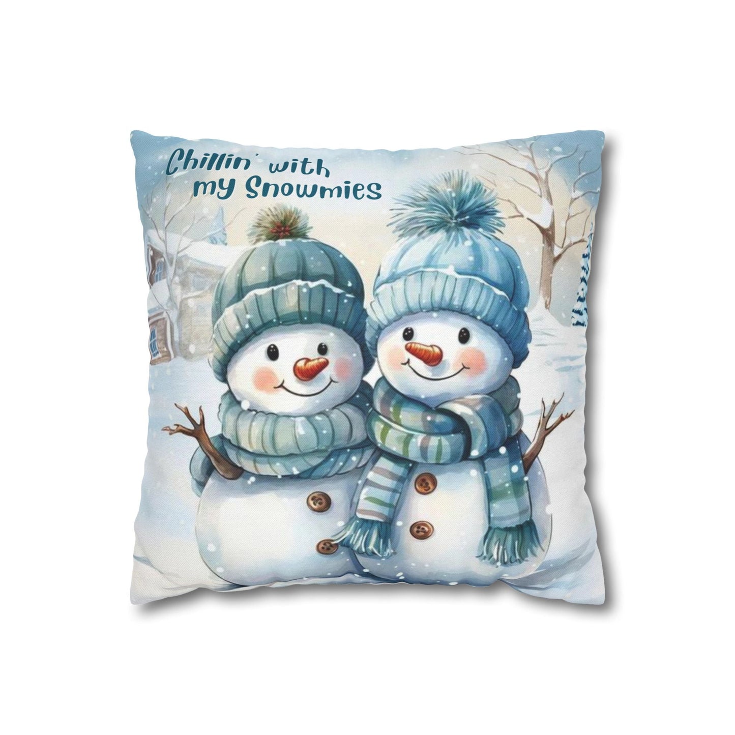 Frosty Friends Square Pillow Cover - ZumBuys
