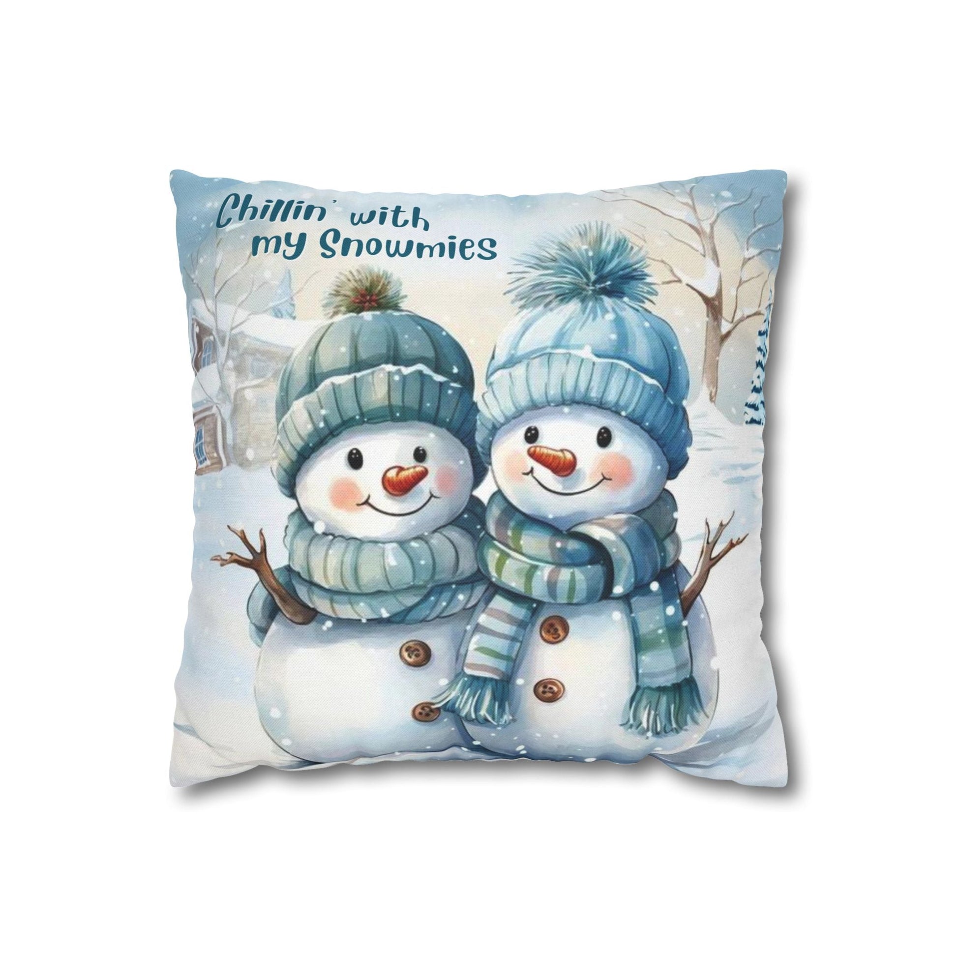 Frosty Friends Square Pillow Cover - ZumBuys
