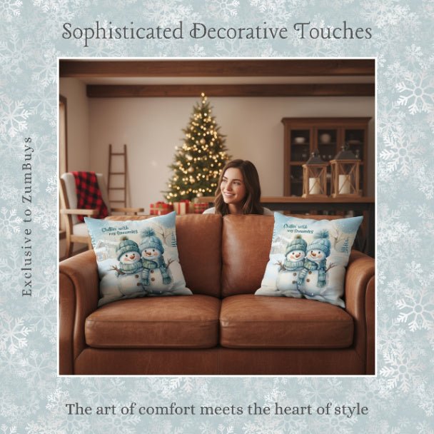 Frosty Friends Square Pillow - ZumBuys