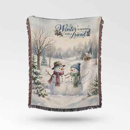 Frosty Friends Woven Blanket - ZumBuys