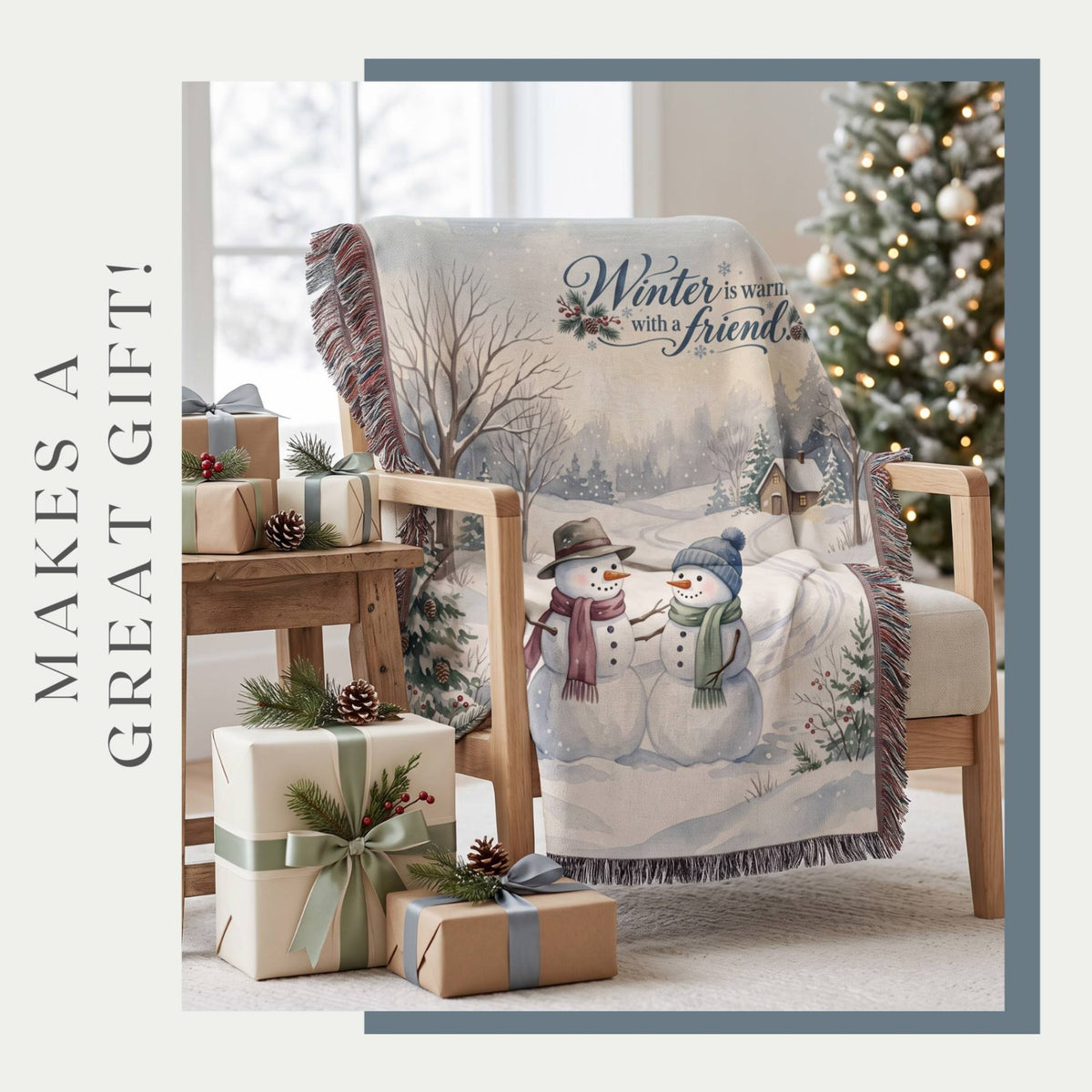 Frosty Friends Woven Blanket - ZumBuys