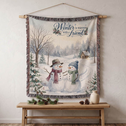 Frosty Friends Woven Blanket - ZumBuys