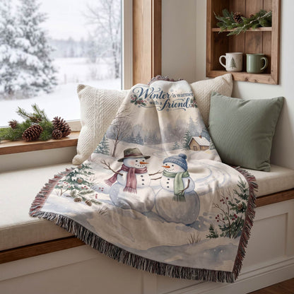 Frosty Friends Woven Blanket - ZumBuys