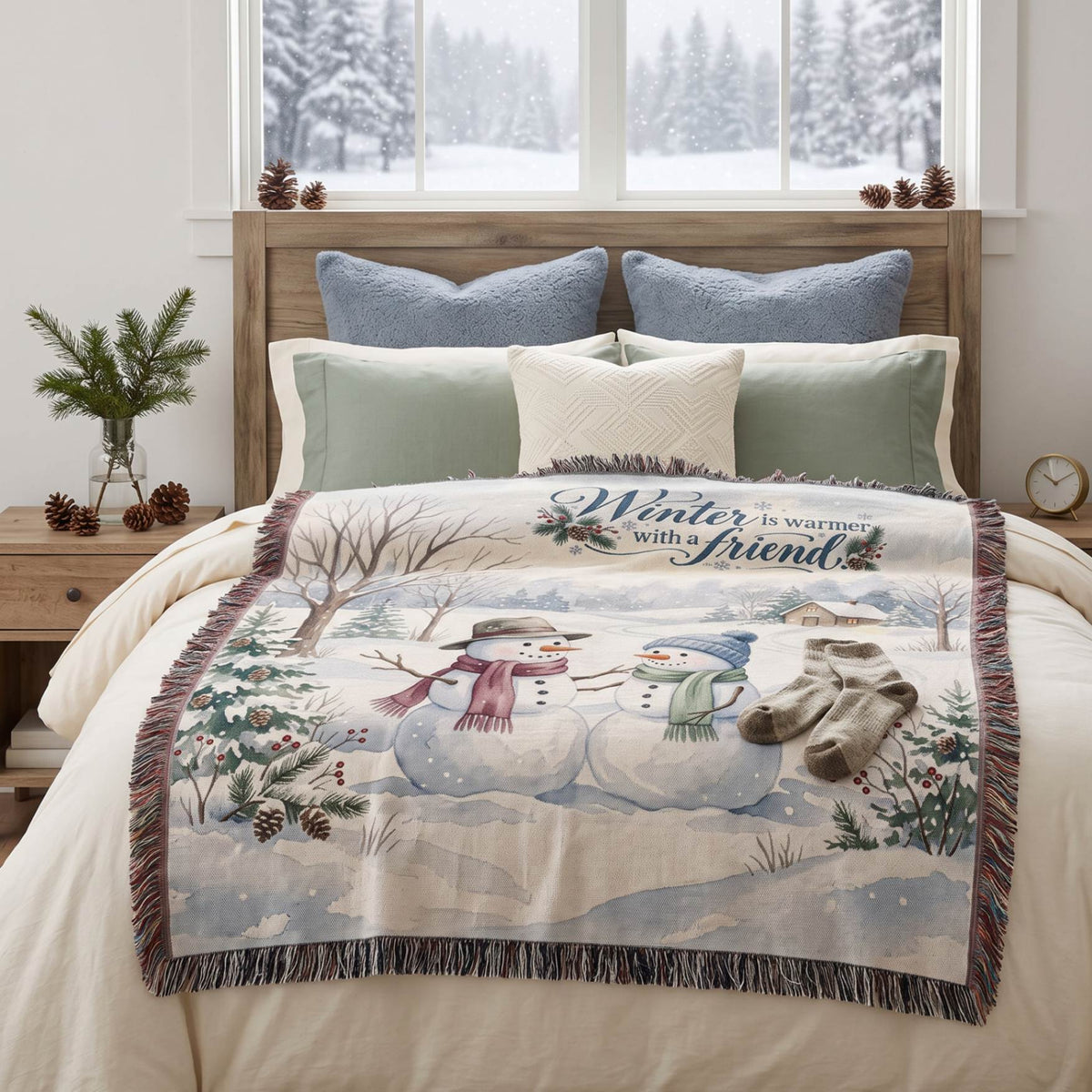 Frosty Friends Woven Blanket - ZumBuys