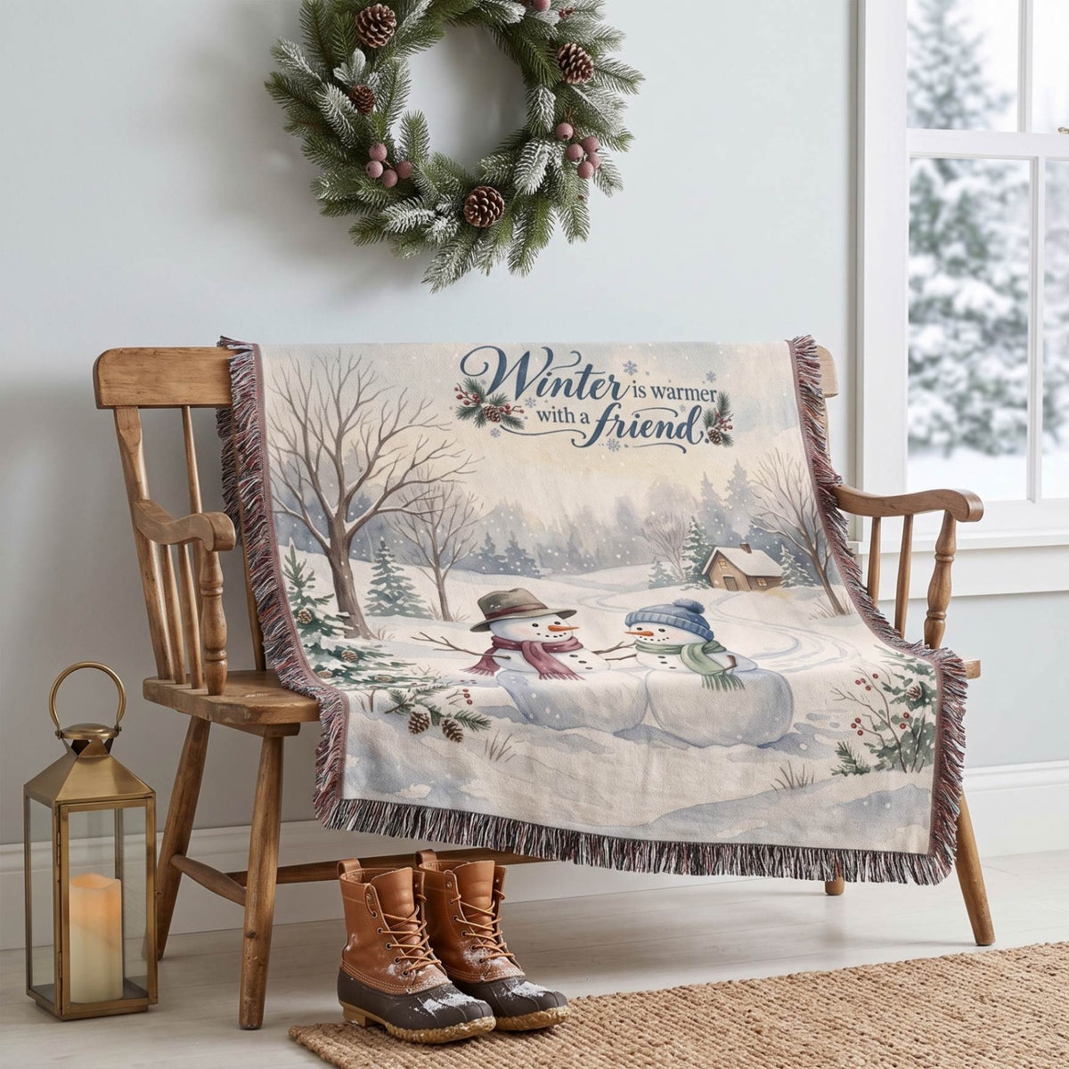 Frosty Friends Woven Blanket - ZumBuys