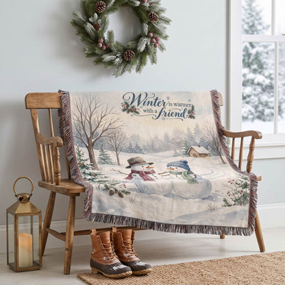 Frosty Friends Woven Blanket - ZumBuys