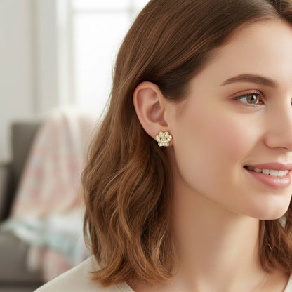 Game Day Paw Shaped Cubic Zirconia Stud Earrings - ZumBuys