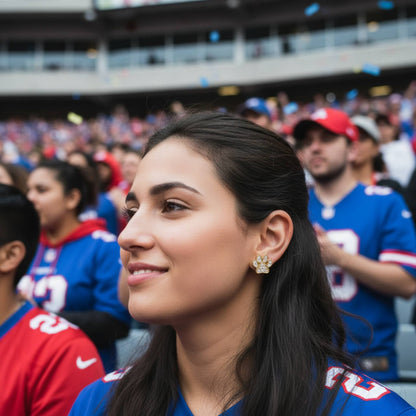 Game Day Paw Shaped Cubic Zirconia Stud Earrings - ZumBuys
