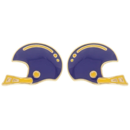Gameday Football Helmet Stud Earrings - ZumBuys