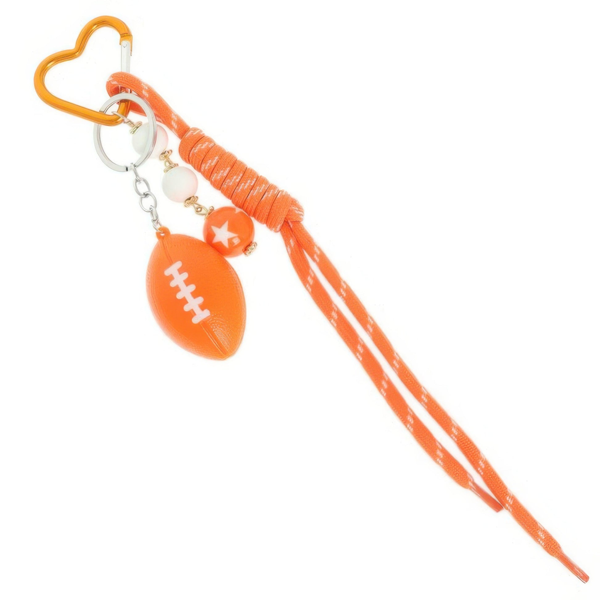 Gameday Football Wristlet Keychain Bag Charm - ZumBuys