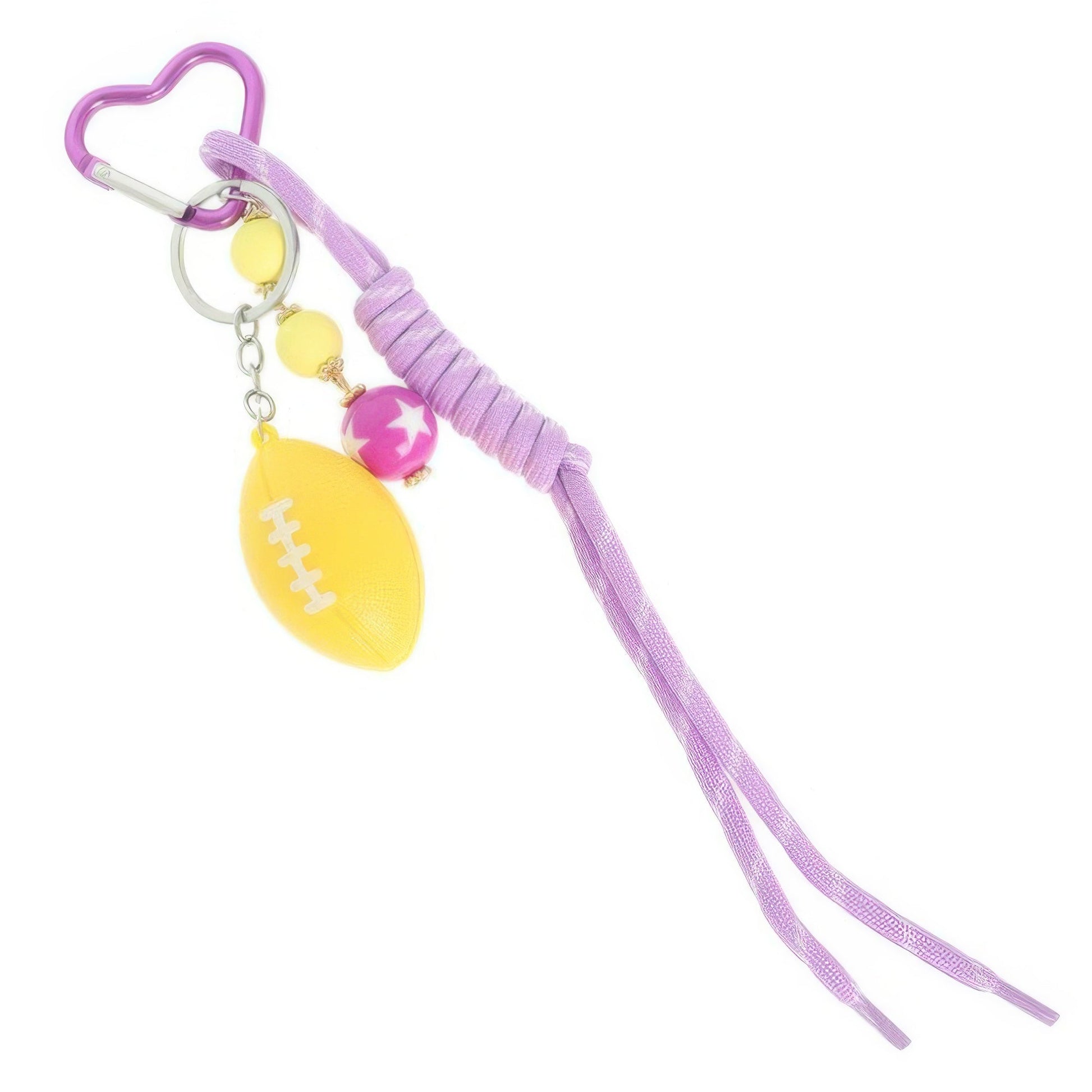 Gameday Football Wristlet Keychain Bag Charm - ZumBuys