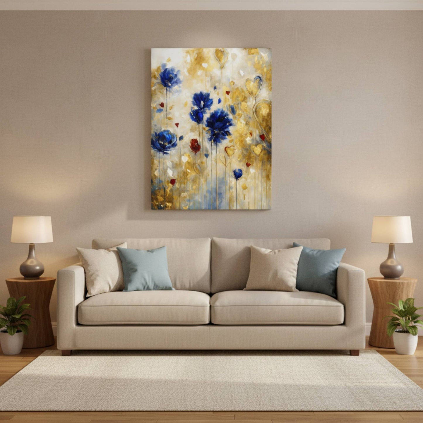 Gilded Garden of Love Matte Canvas, Stretched, 1.25" - ZumBuys