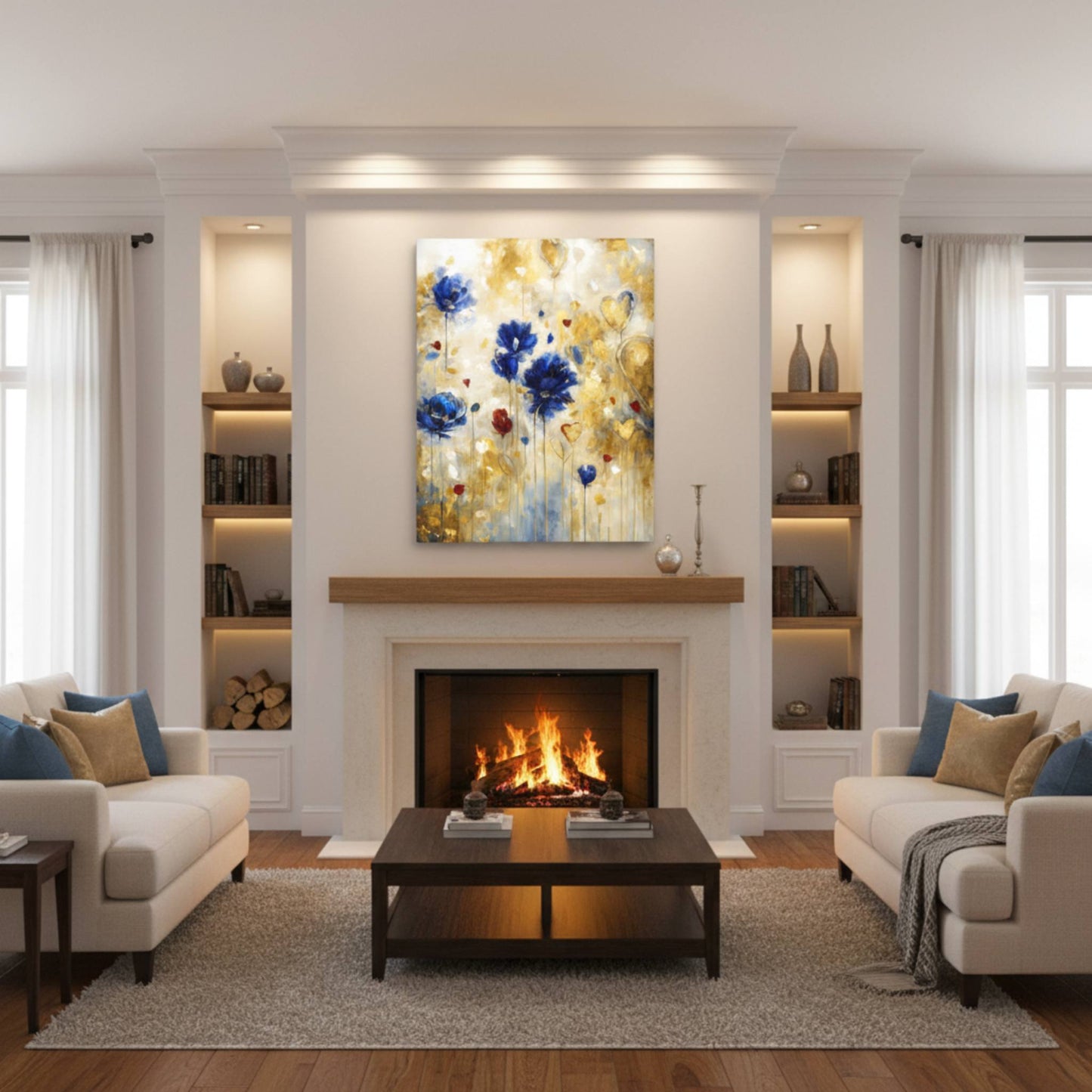 Gilded Garden of Love Matte Canvas, Stretched, 1.25" - ZumBuys