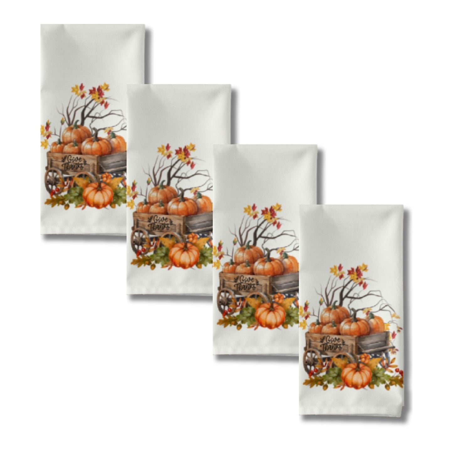 Give Thanks Harvest Cloth Napkins (4PK) - ZumBuys