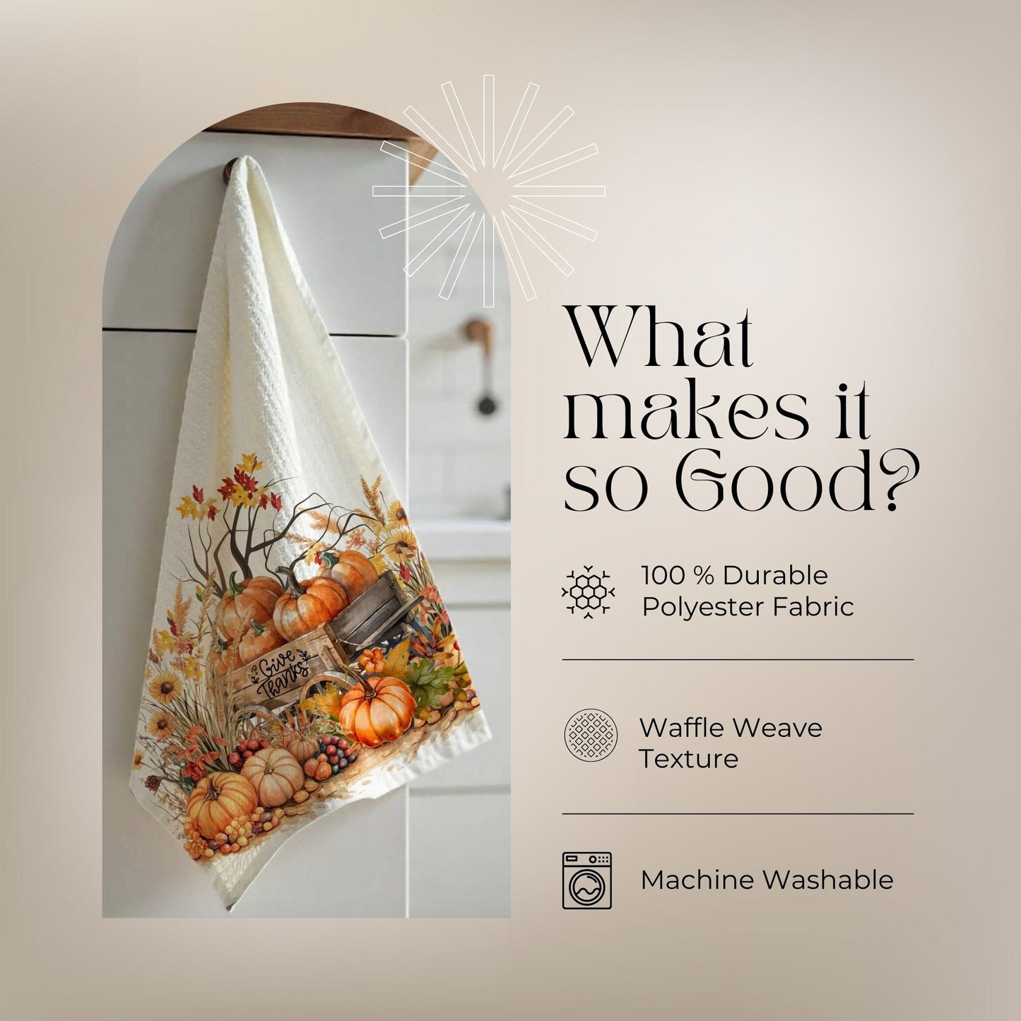 Give Thanks Harvest Dish Towels - ZumBuys