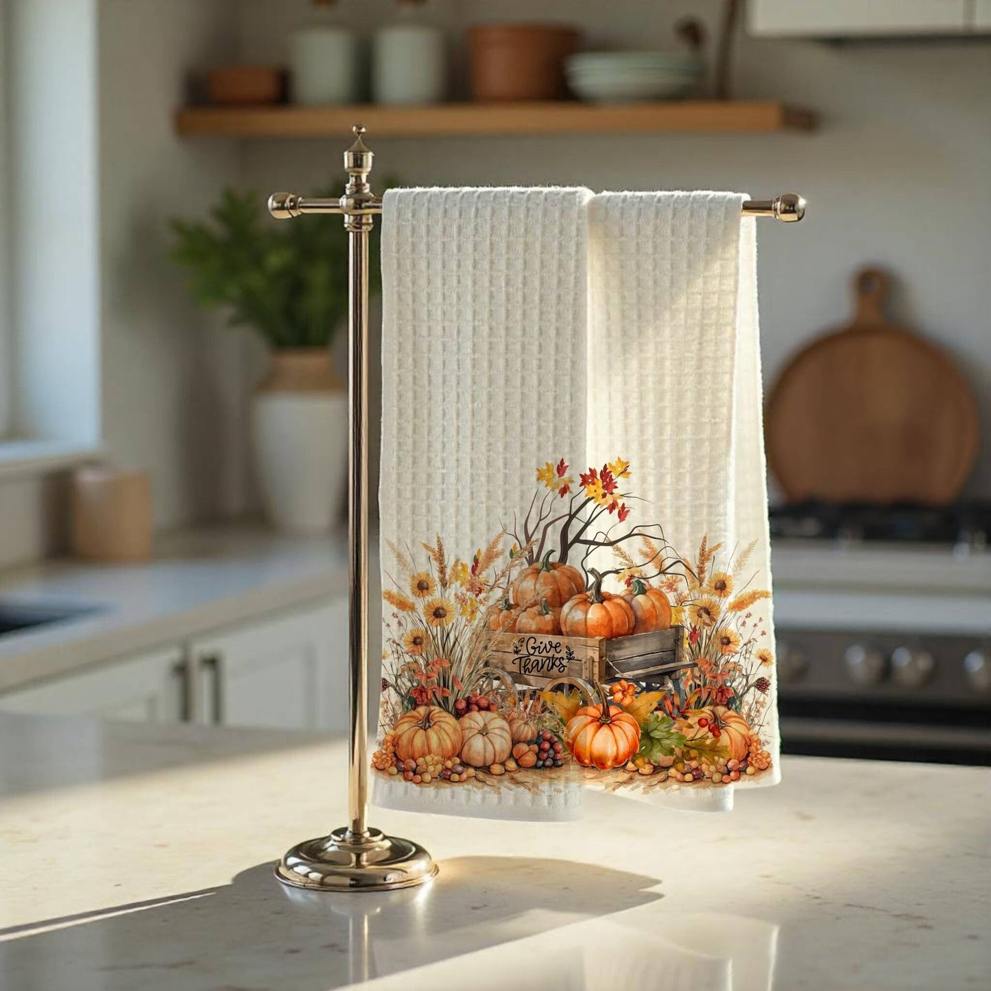 Give Thanks Harvest Dish Towels - ZumBuys