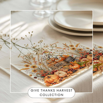 Give Thanks Harvest Placemat, 2pc - ZumBuys