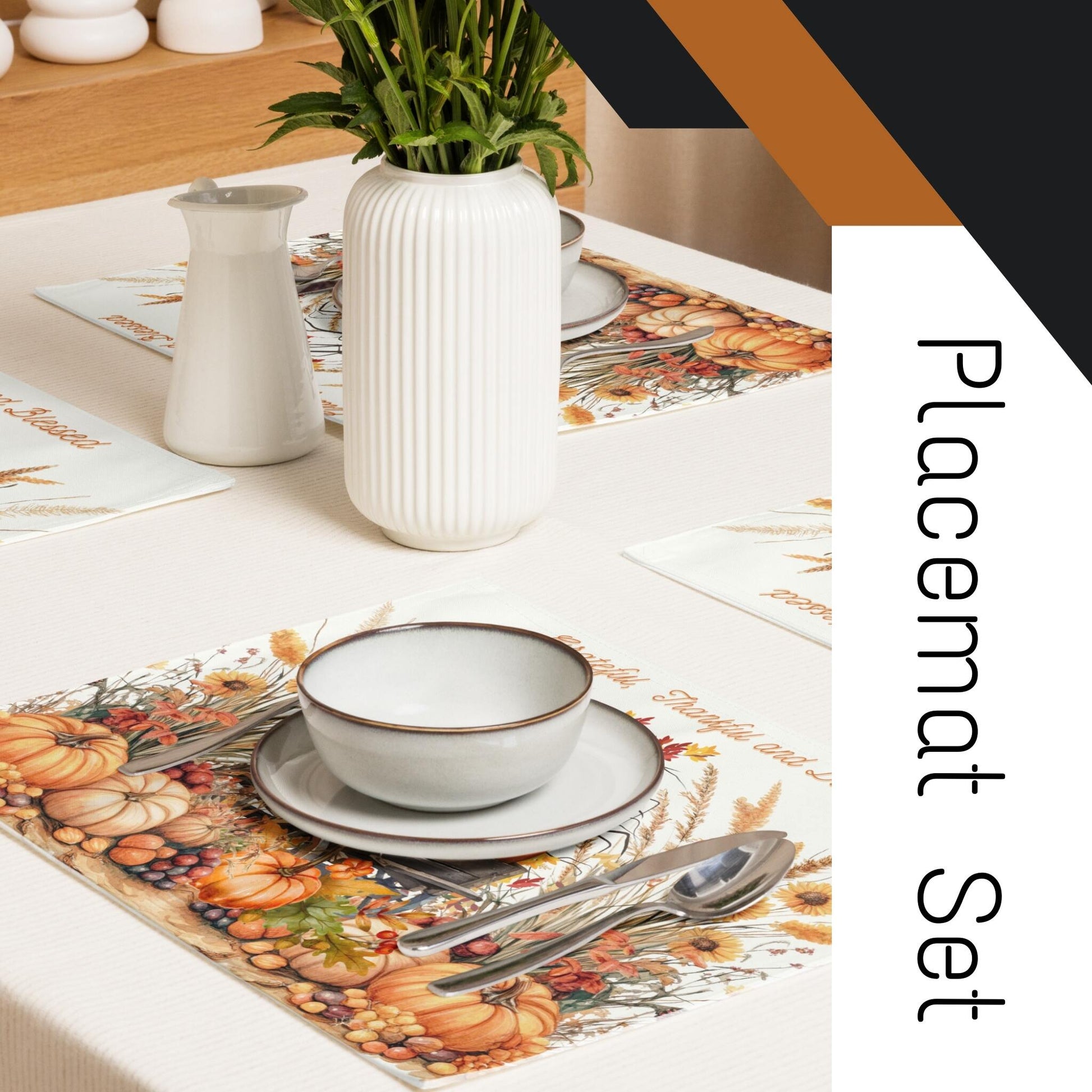 Give Thanks Harvest Placemat, 2pc - ZumBuys