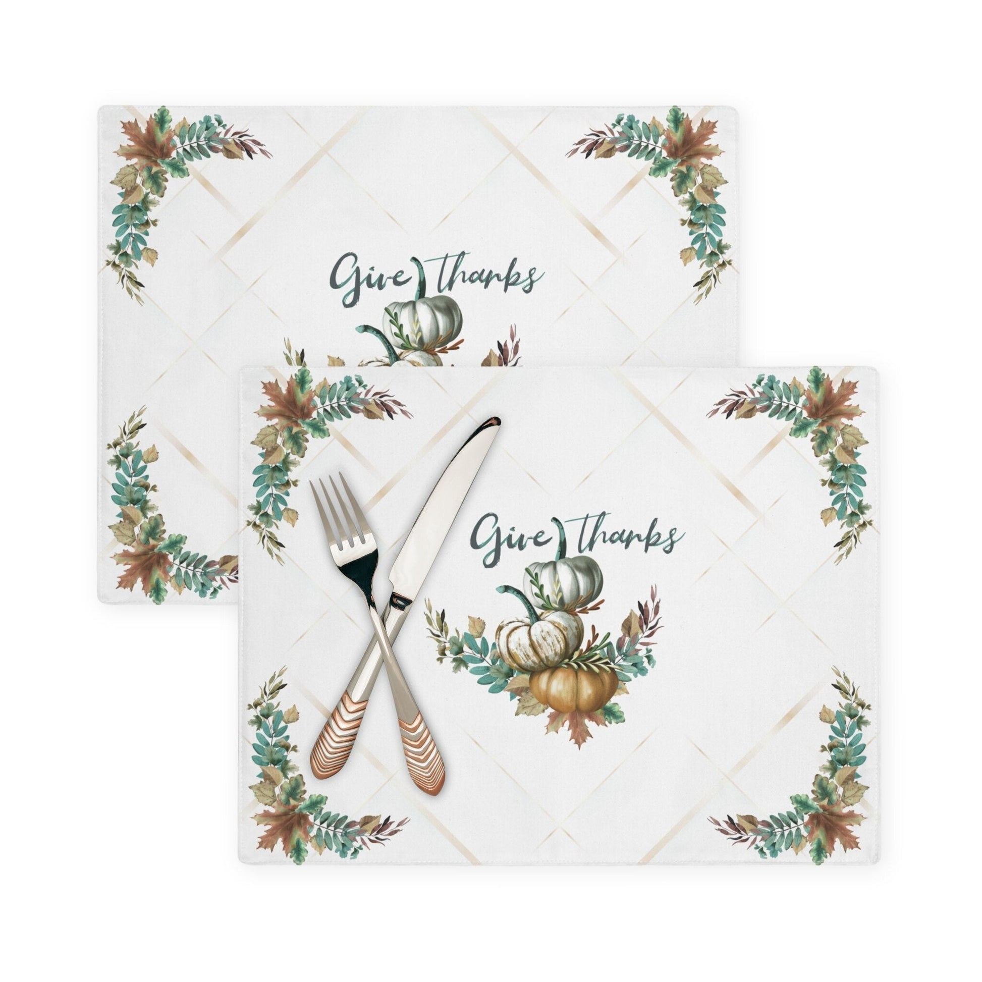 Give Thanks Placemat Placemat, 2pc - ZumBuys