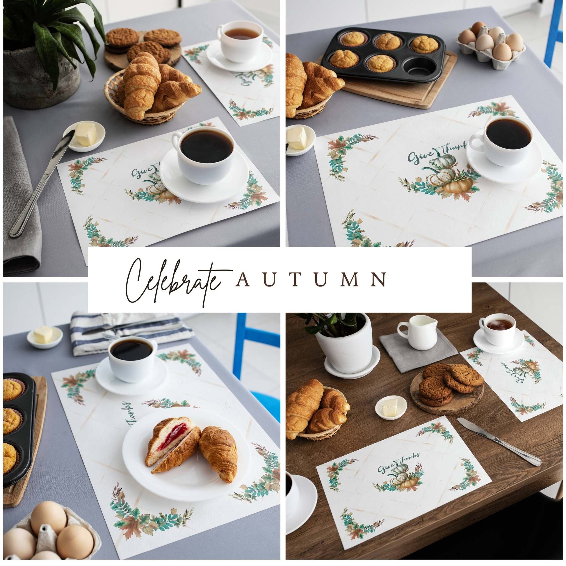 Give Thanks Placemat Placemat, 2pc - ZumBuys