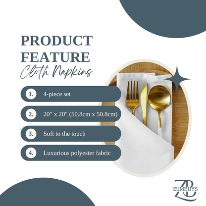 Give Thanks Pumpkin Cloth Napkin Set of 4 - ZumBuys