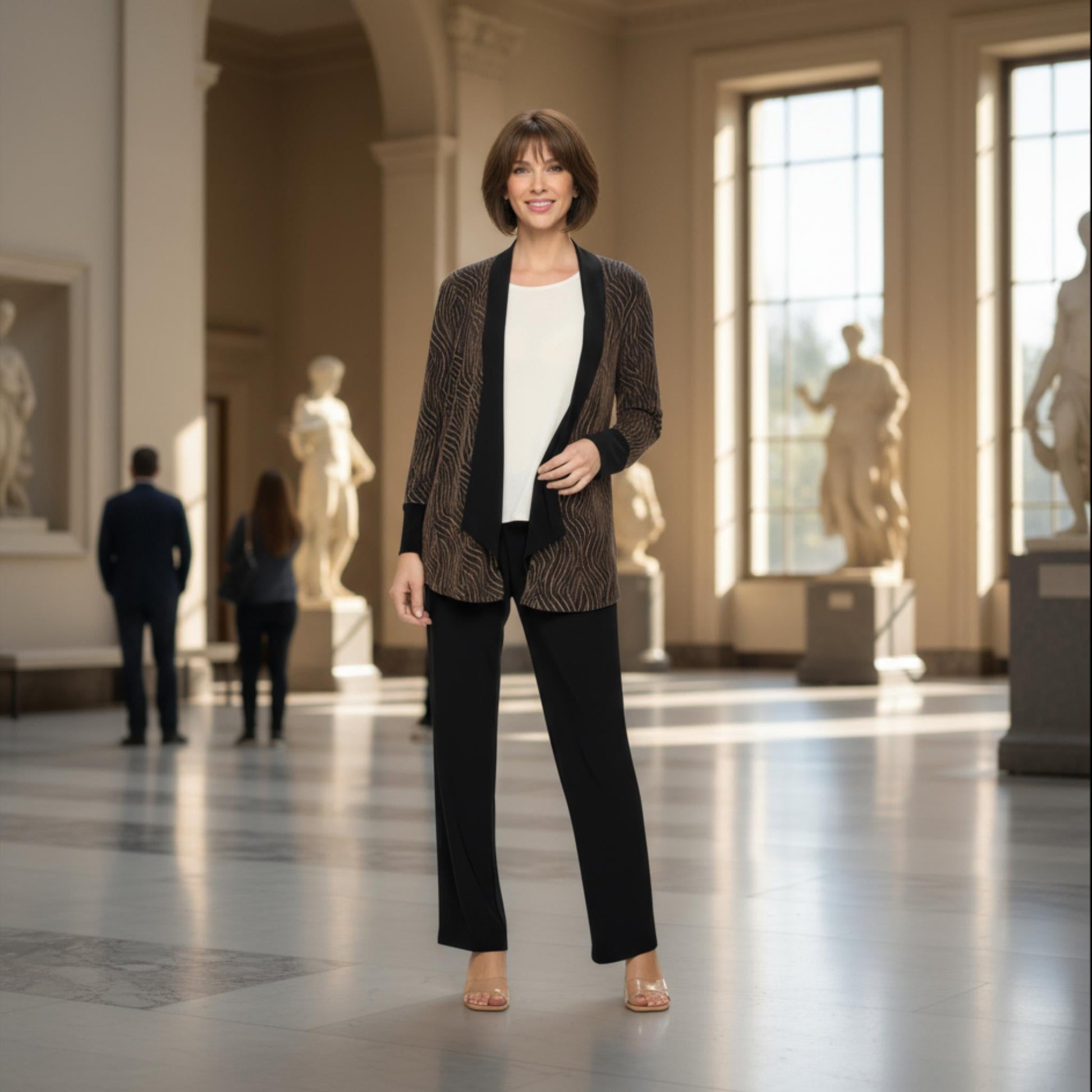 Glitter Nylon Long Sleeve Contrast Jacket - ZumBuys