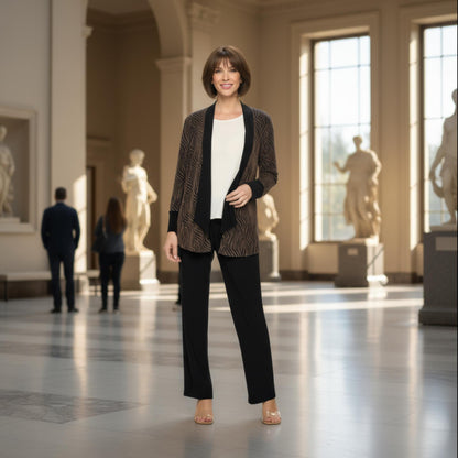 Glitter Nylon Long Sleeve Contrast Jacket - ZumBuys