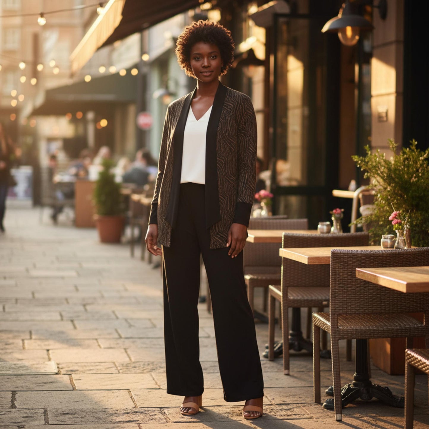 Glitter Nylon Long Sleeve Contrast Jacket - ZumBuys