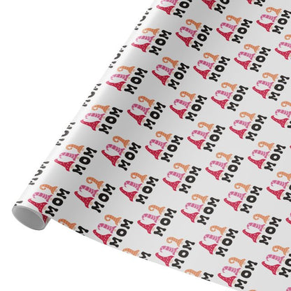 Gnome Mom Wrapping Paper Roll – Cute Mother’s Day Gift Wrap, Pink Gnome Gift Wrap for Mom, Matte or Glossy Finish - ZumBuys