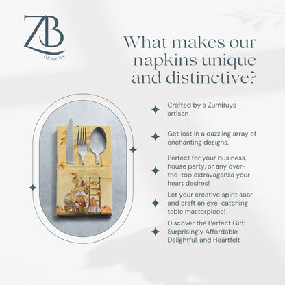 Gnomkins Cloth Napkin Set of 4 - ZumBuys