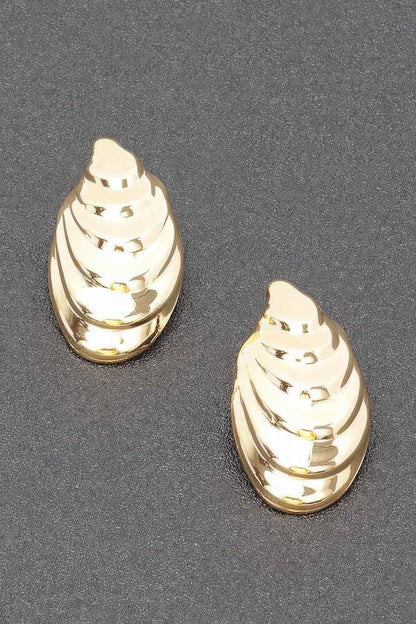 Gold Plated Metal Earrings - ZumBuys