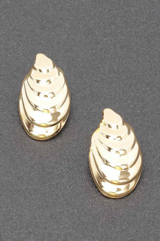 Gold Plated Metal Earrings - ZumBuys