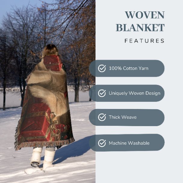 Golden Holiday Cheer Woven Blankets - ZumBuys
