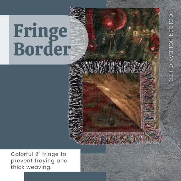 Golden Holiday Cheer Woven Blankets - ZumBuys