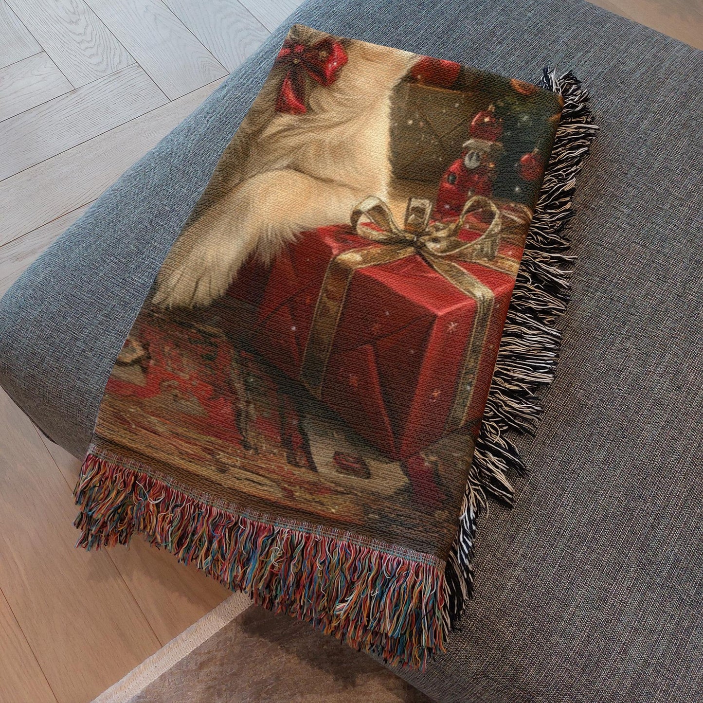 Golden Holiday Cheer Woven Blankets - ZumBuys